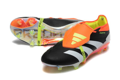 Adidas Predator Elite Foldover Tongue FG Firm Ground Soccer Cleats - White/Black/Red