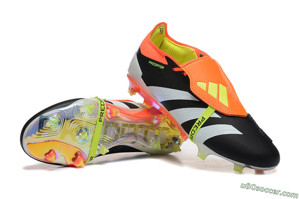 Adidas Predator Elite Foldover Tongue FG Firm Ground Soccer Cleats - White/Black/Red 4