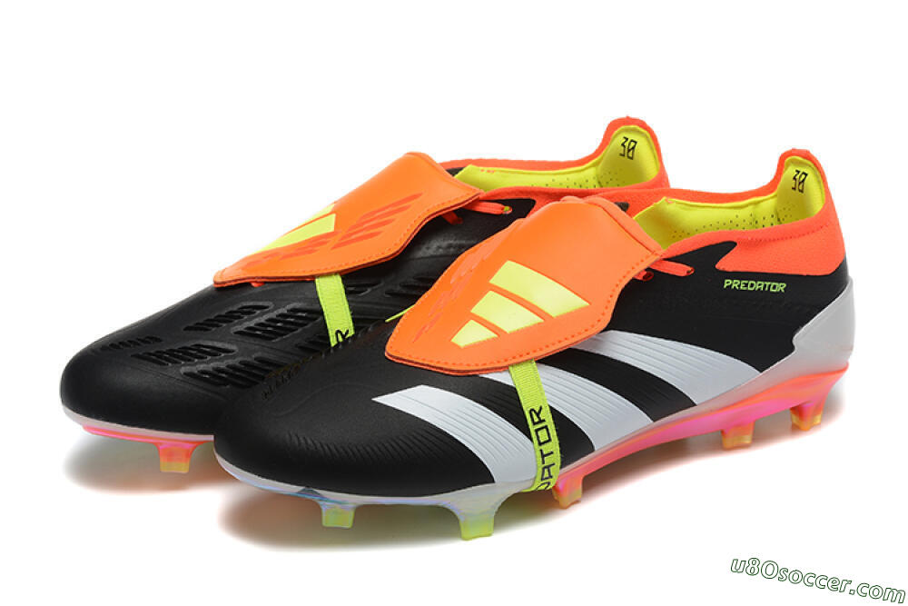Adidas Predator Elite Foldover Tongue FG Firm Ground Soccer Cleats - White/Black/Red 5