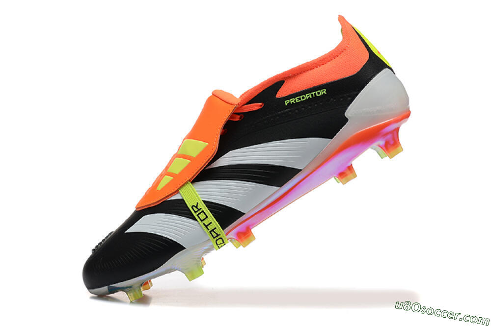 Adidas Predator Elite Foldover Tongue FG Firm Ground Soccer Cleats - White/Black/Red 8