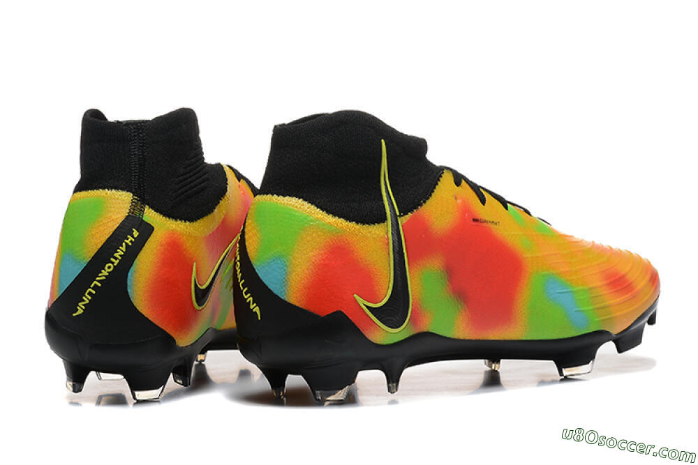 Nike Phantom Luna Elite NU FG Firm Ground Soccer Cleats - Black/Rainbow 9