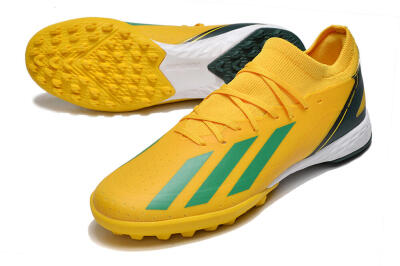 Adidas X Crazyfast.3 TF Artificial Turf Soccer Shoes - Yellow/Blue/White