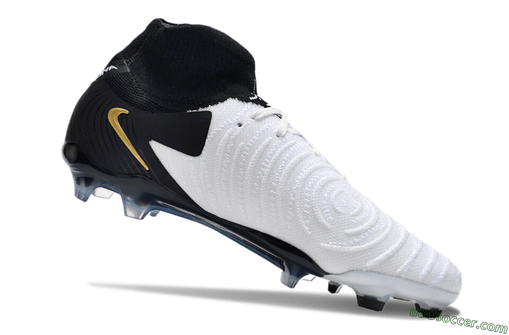 Nike Phantom Luna Elite NU FG Firm Ground Soccer Cleats - White/Black/Gold 4