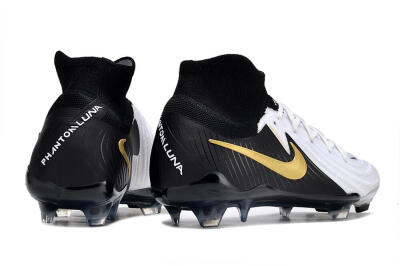 Nike Phantom Luna Elite NU FG Firm Ground Soccer Cleats - White/Black/Gold