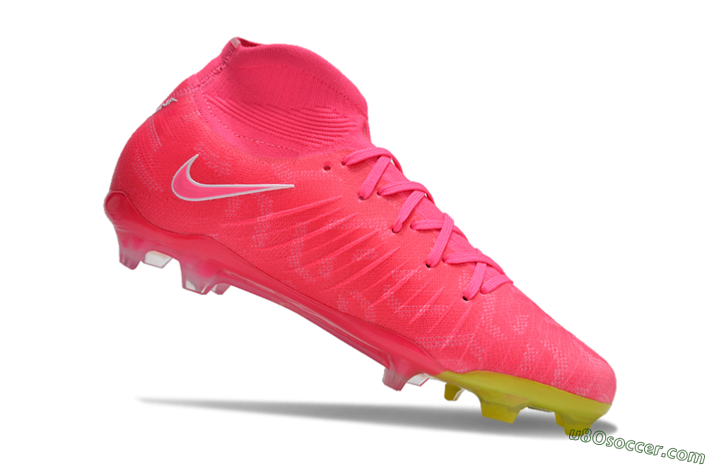 Nike Phantom Luna Elite NU FG Firm Ground Soccer Cleats - Pink/White/Yellow 4