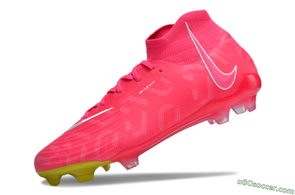Nike Phantom Luna Elite NU FG Firm Ground Soccer Cleats - Pink/White/Yellow 5
