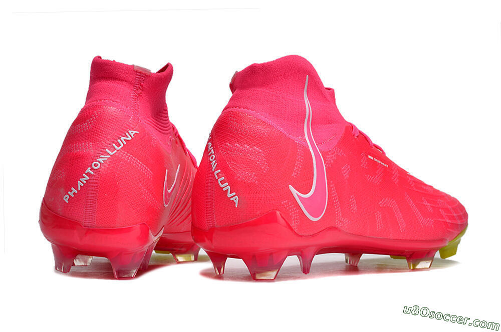 Nike Phantom Luna Elite NU FG Firm Ground Soccer Cleats - Pink/White/Yellow 6