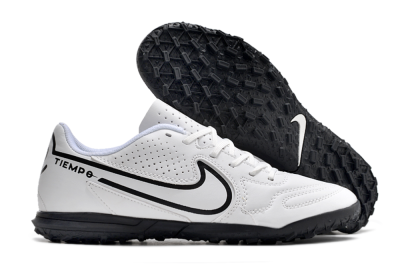Nike Tiempo Legend 9 Club TF Artificial Turf Soccer Shoes - White/Black