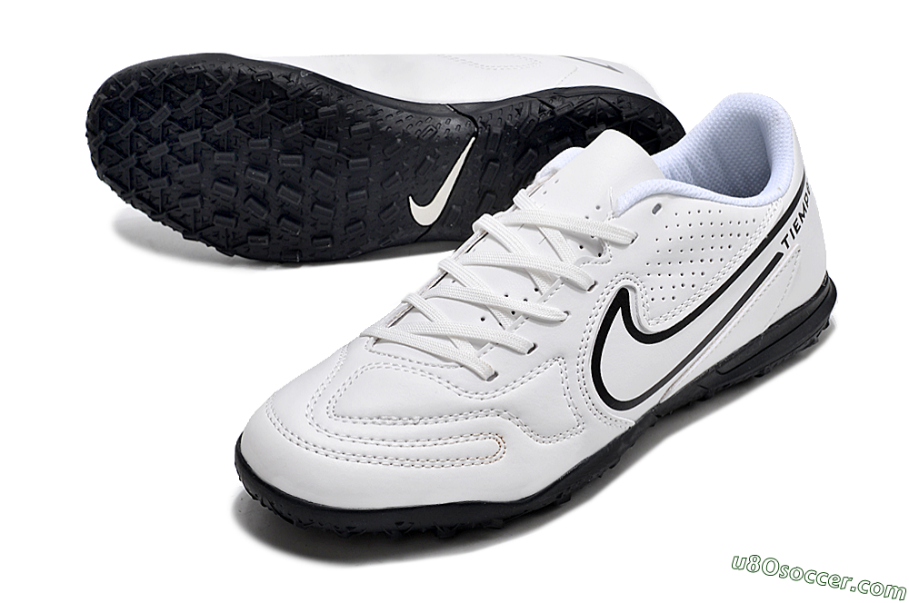 Nike Tiempo Legend 9 Club TF Artificial Turf Soccer Shoes - White/Black 3