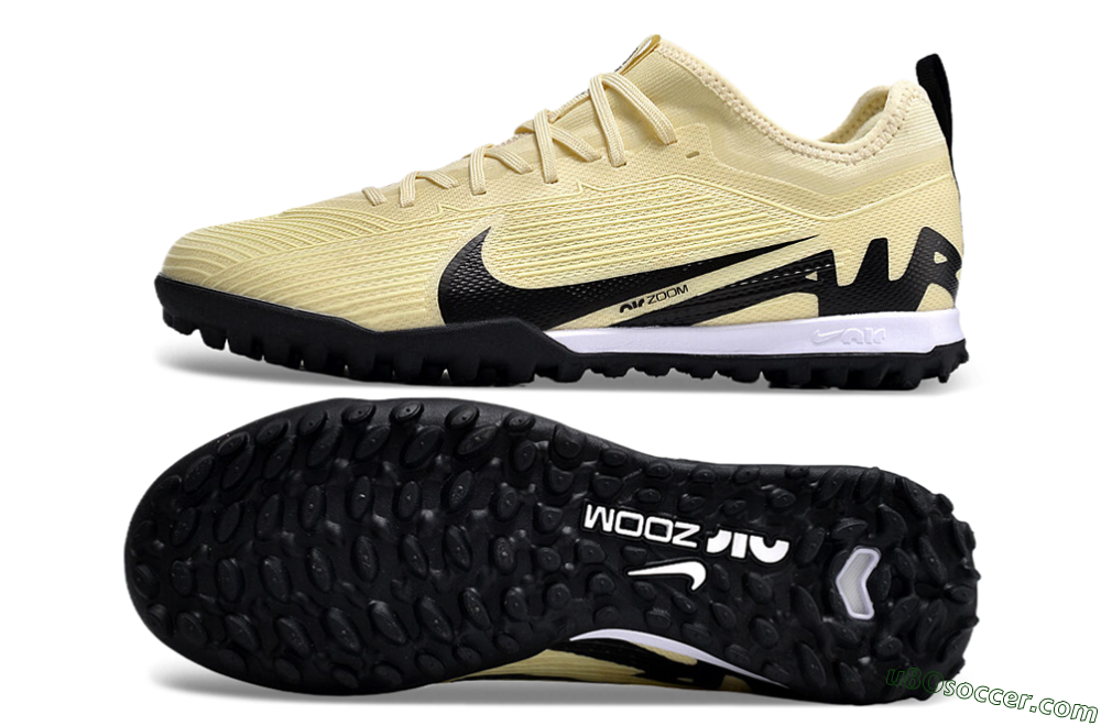 Nike Air Zoom Mercurial Vapor 15 Pro TF Artificial Turf Soccer Shoes - Beige/Black/White 0