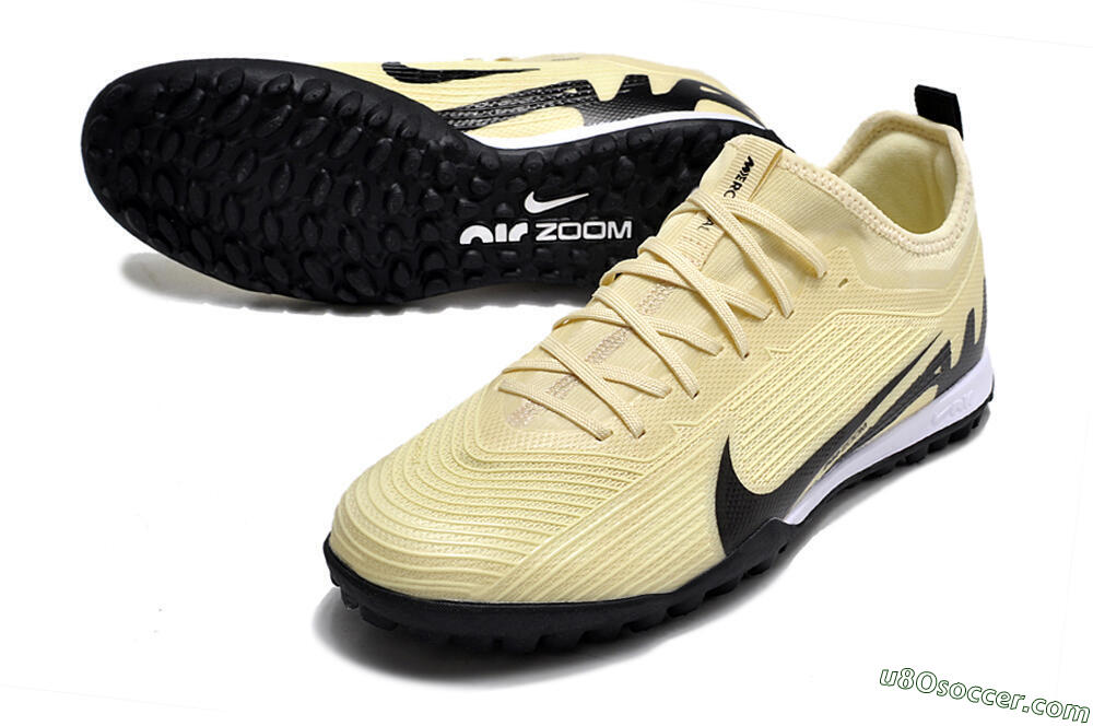 Nike Air Zoom Mercurial Vapor 15 Pro TF Artificial Turf Soccer Shoes - Beige/Black/White 3