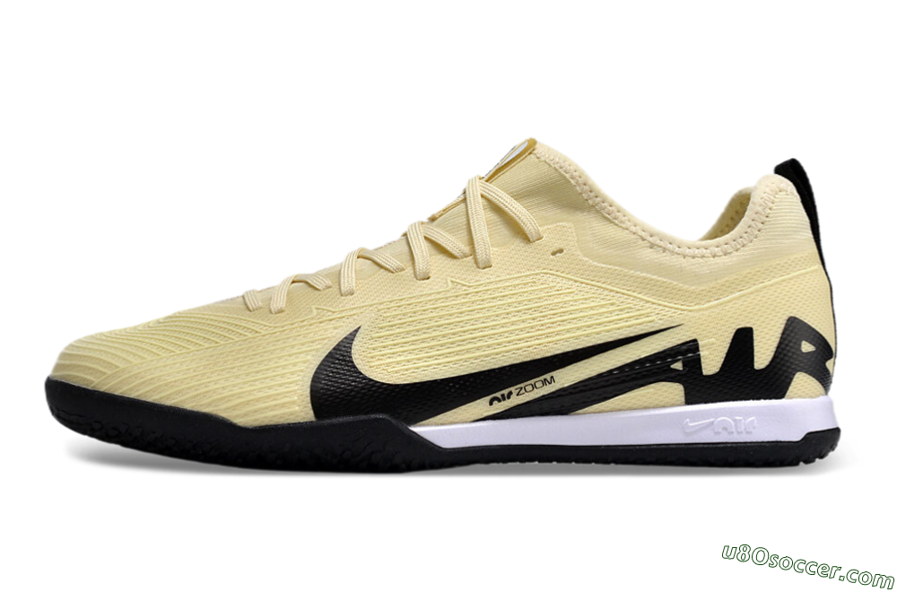 Nike Air Zoom Mercurial Vapor 15 Pro IC Indoor & Futsal Soccer Shoes - Beige/Black/White 2
