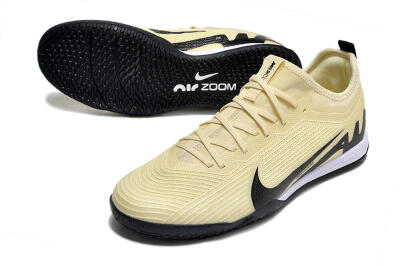 Nike Air Zoom Mercurial Vapor 15 Pro IC Indoor & Futsal Soccer Shoes - Beige/Black/White