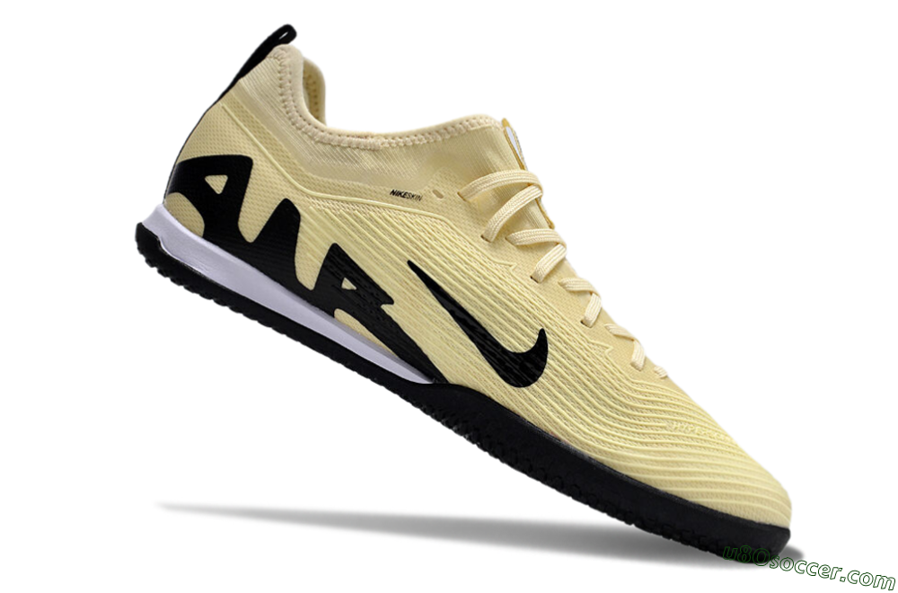 Nike Air Zoom Mercurial Vapor 15 Pro IC Indoor & Futsal Soccer Shoes - Beige/Black/White 4