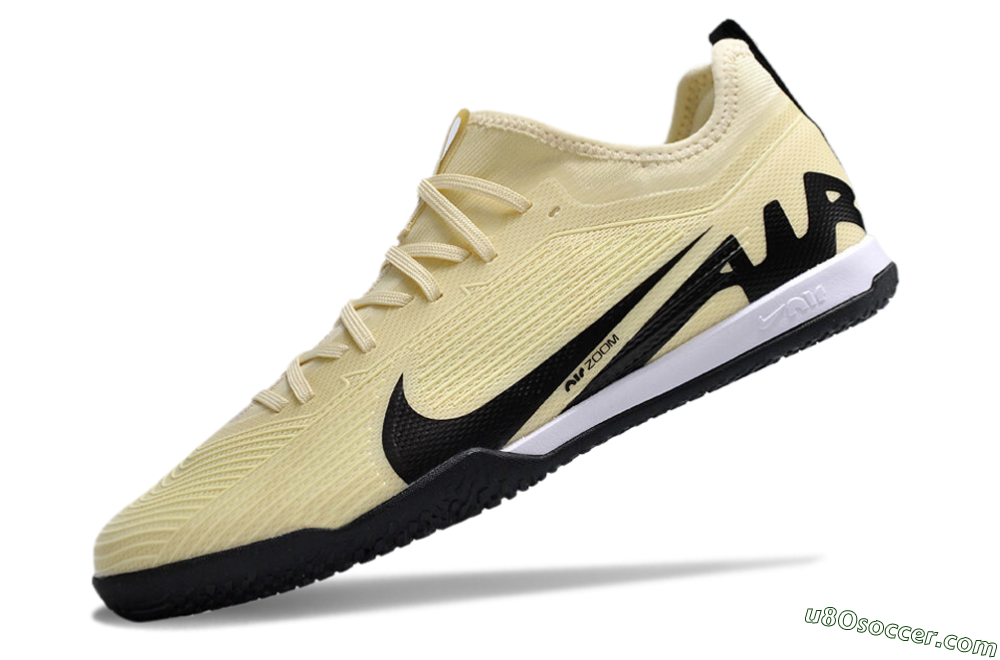 Nike Air Zoom Mercurial Vapor 15 Pro IC Indoor & Futsal Soccer Shoes - Beige/Black/White 5