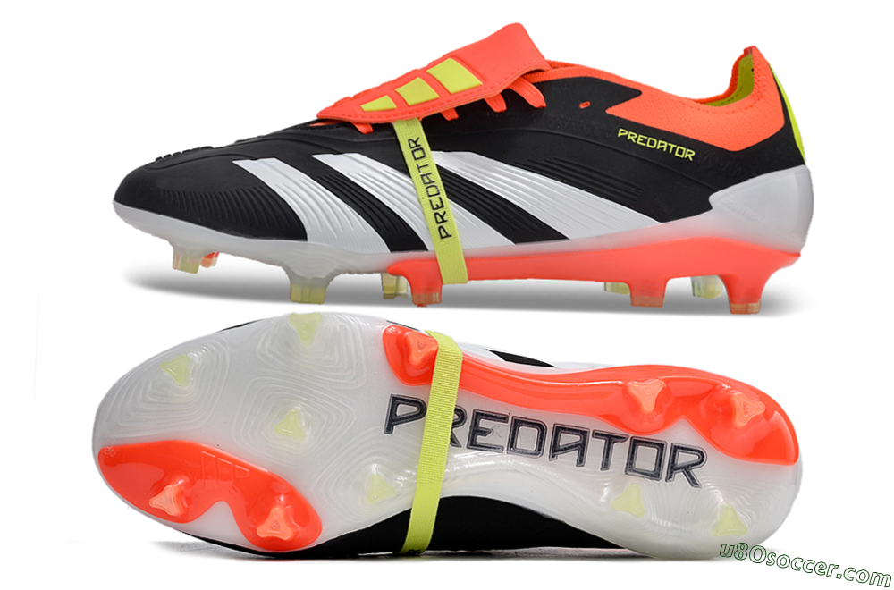 Adidas Predator Elite Foldover Tongue FG Firm Ground Soccer Cleats - Black/White/Red 0