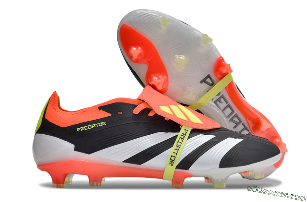 Adidas Predator Elite Foldover Tongue FG Firm Ground Soccer Cleats - Black/White/Red 1