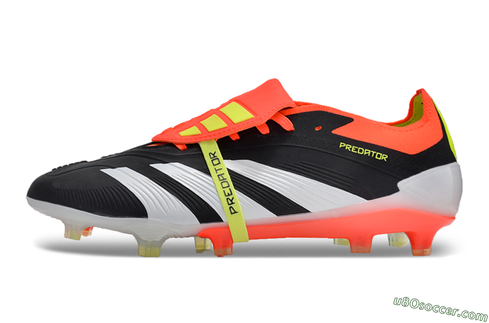 Adidas Predator Elite Foldover Tongue FG Firm Ground Soccer Cleats - Black/White/Red 2