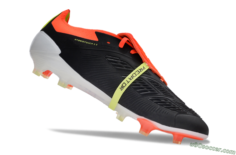 Adidas Predator Elite Foldover Tongue FG Firm Ground Soccer Cleats - Black/White/Red 4