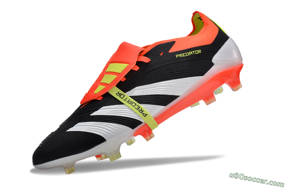 Adidas Predator Elite Foldover Tongue FG Firm Ground Soccer Cleats - Black/White/Red 5