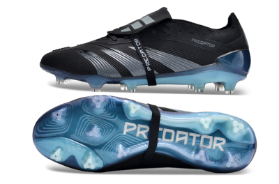 Adidas Predator Elite Foldover Tongue FG Firm Ground Soccer Cleats - Black/Silver/Jade