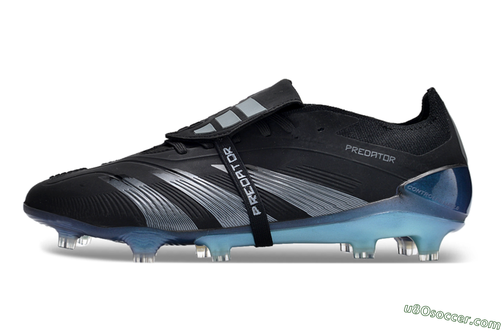 Adidas Predator Elite Foldover Tongue FG Firm Ground Soccer Cleats - Black/Silver/Jade 2