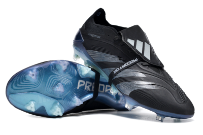 Adidas Predator Elite Foldover Tongue FG Firm Ground Soccer Cleats - Black/Silver/Jade