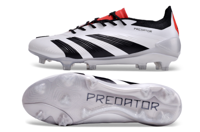 Adidas Predator Accuracy 2024 FG Firm Ground Soccer Cleats - White/Black/Red