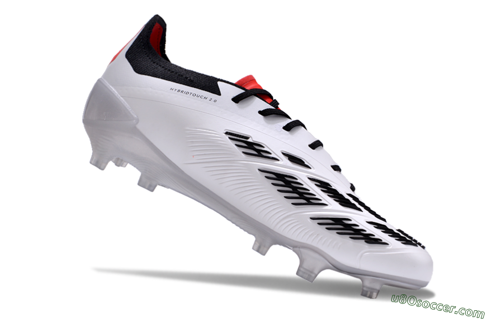 Adidas Predator Accuracy 2024 FG Firm Ground Soccer Cleats - White/Black/Red 4