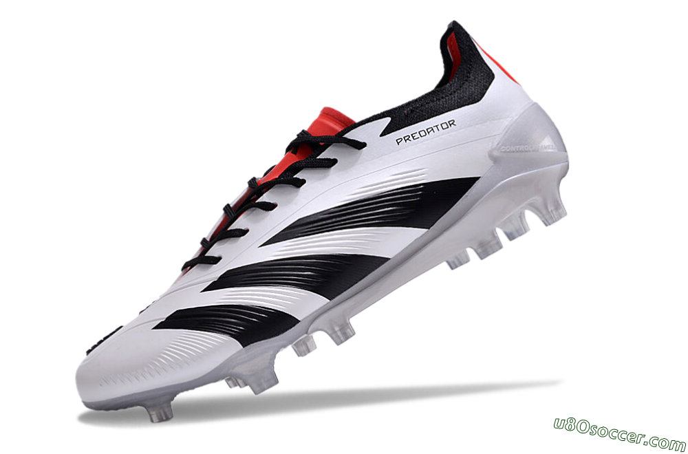 Adidas Predator Accuracy 2024 FG Firm Ground Soccer Cleats - White/Black/Red 5