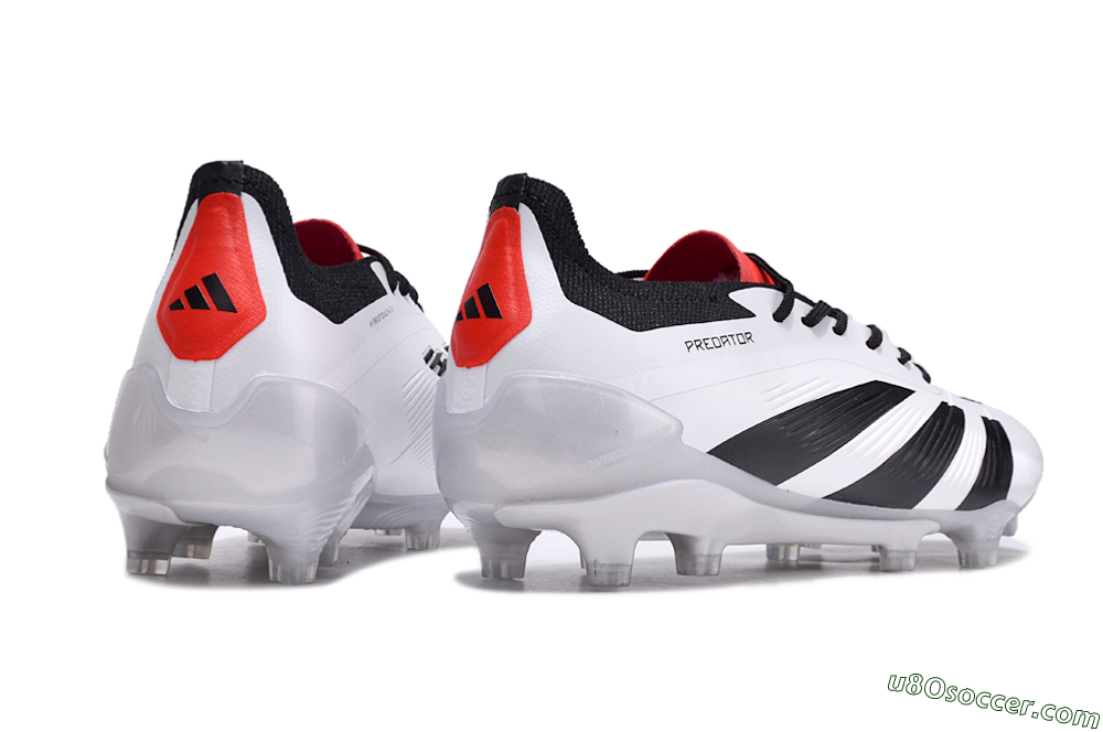 Adidas Predator Accuracy 2024 FG Firm Ground Soccer Cleats - White/Black/Red 6