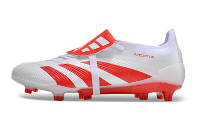 Adidas Predator Elite Foldover Tongue FG Firm Ground Soccer Cleats - White/Red