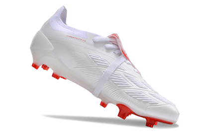 Adidas Predator Elite Foldover Tongue FG Firm Ground Soccer Cleats - White/Red