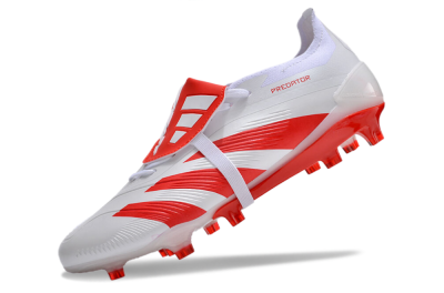 Adidas Predator Elite Foldover Tongue FG Firm Ground Soccer Cleats - White/Red