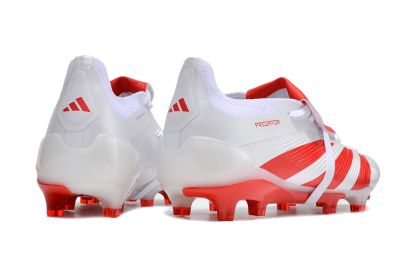 Adidas Predator Elite Foldover Tongue FG Firm Ground Soccer Cleats - White/Red