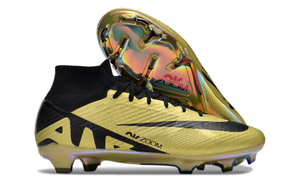 Nike Air Zoom Mercurial Superfly 9 Elite FG Firm Ground Soccer Cleats - Gold/Black
