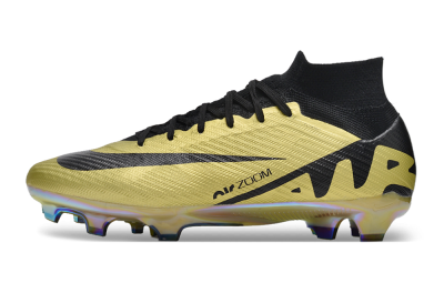 Nike Air Zoom Mercurial Superfly 9 Elite FG Firm Ground Soccer Cleats - Gold/Black