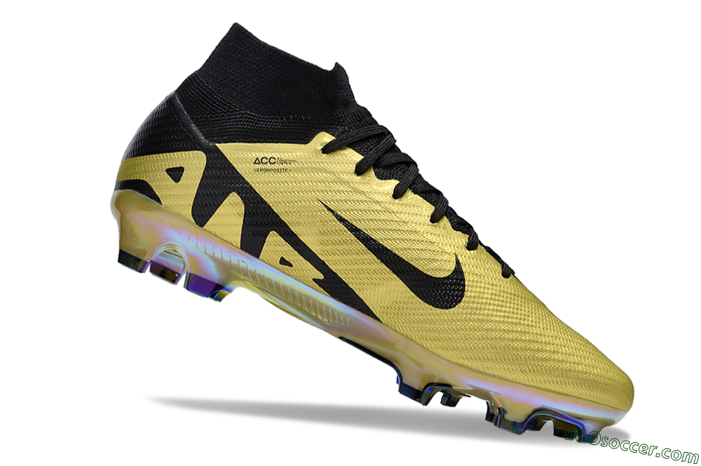 Nike Air Zoom Mercurial Superfly 9 Elite FG Firm Ground Soccer Cleats - Gold/Black 4