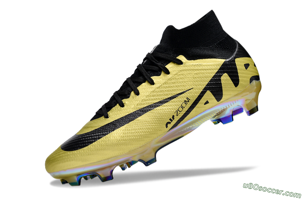 Nike Air Zoom Mercurial Superfly 9 Elite FG Firm Ground Soccer Cleats - Gold/Black 5