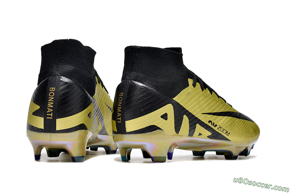Nike Air Zoom Mercurial Superfly 9 Elite FG Firm Ground Soccer Cleats - Gold/Black 6