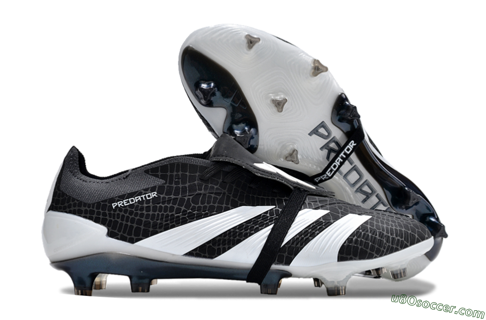Adidas Predator Elite Foldover Tongue FG Firm Ground Soccer Cleats - Black/White 1