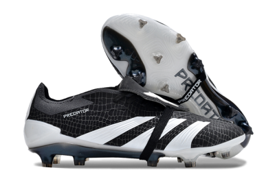 Adidas Predator Elite Foldover Tongue FG Firm Ground Soccer Cleats - Black/White