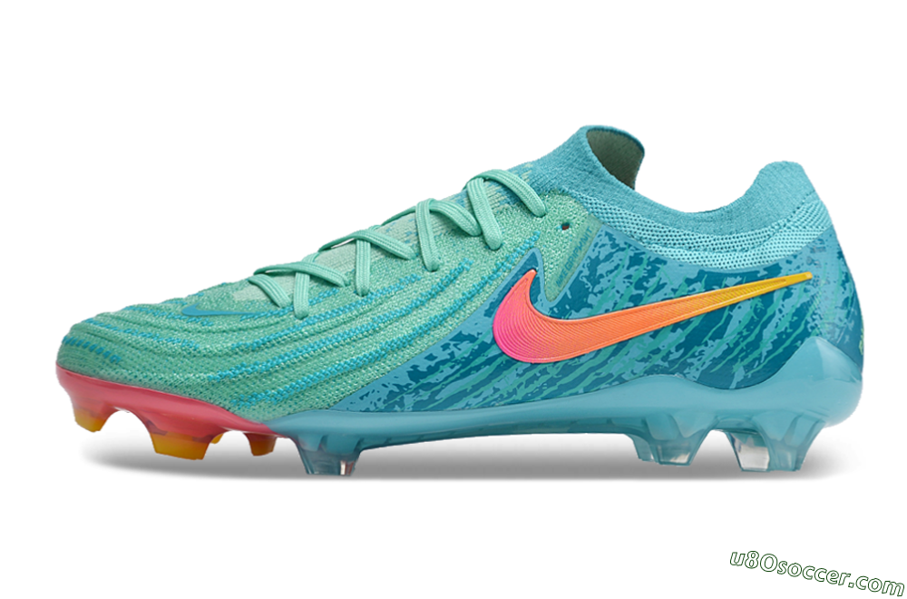 Nike Phantom Luna 2 Elite Vortex LV8 FG Firm Ground Soccer Cleats - Green/Orange/Black 2