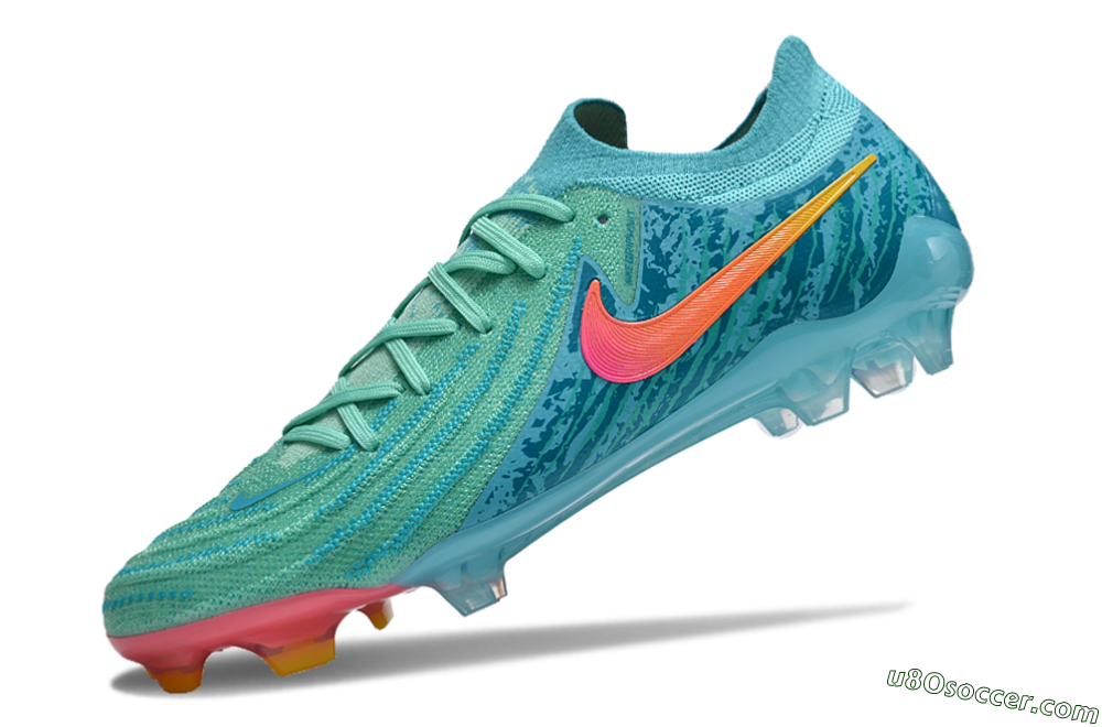 Nike Phantom Luna 2 Elite Vortex LV8 FG Firm Ground Soccer Cleats - Green/Orange/Black 5