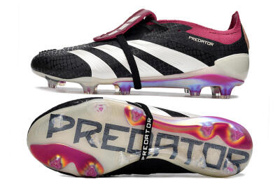 Adidas Predator Accuracy+ FG Firm Ground Soccer Cleats - Black/White/Purple