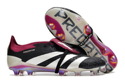 Adidas Predator Accuracy+ FG Firm Ground Soccer Cleats - Black/White/Purple