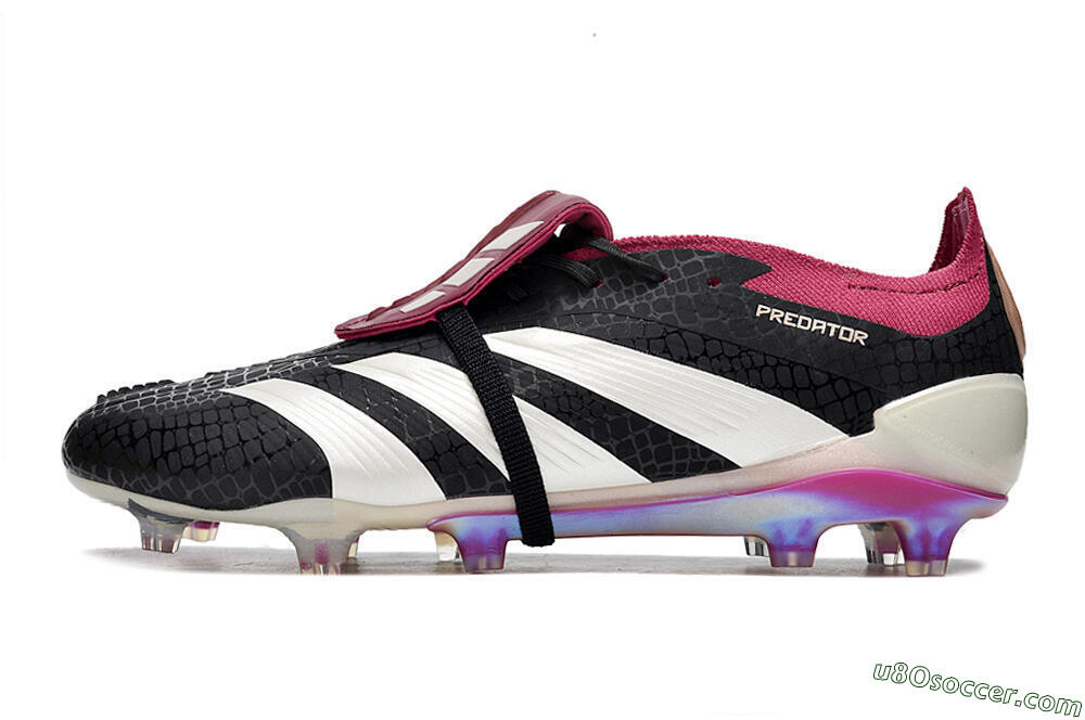 Adidas Predator Accuracy+ FG Firm Ground Soccer Cleats - Black/White/Purple 2
