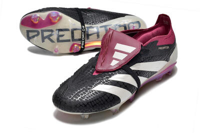 Adidas Predator Accuracy+ FG Firm Ground Soccer Cleats - Black/White/Purple