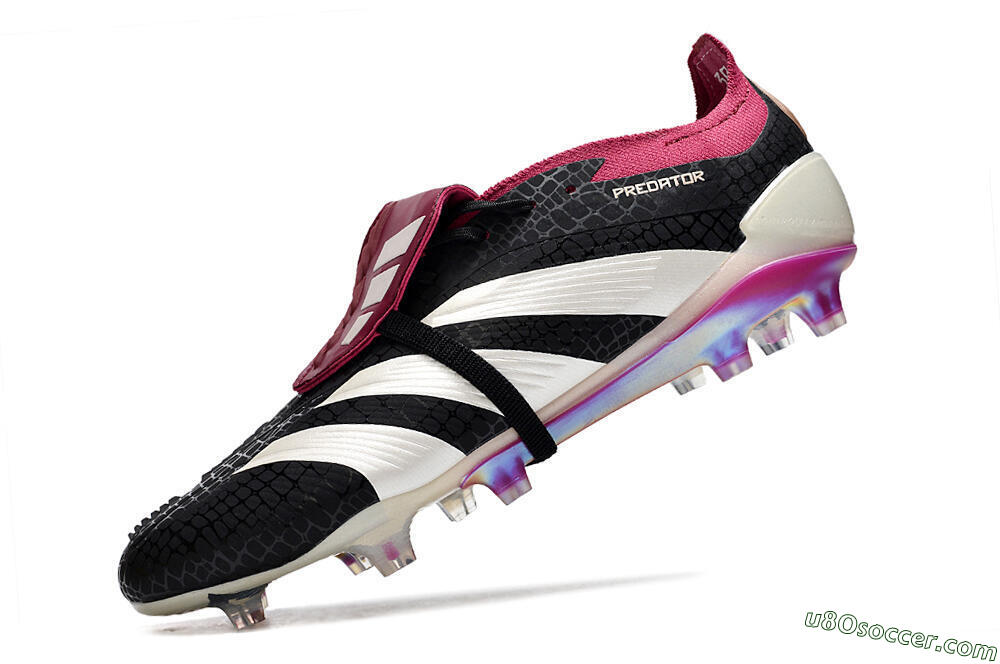 Adidas Predator Accuracy+ FG Firm Ground Soccer Cleats - Black/White/Purple 5