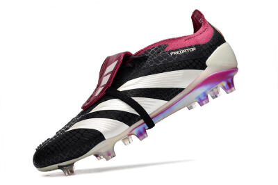 Adidas Predator Accuracy+ FG Firm Ground Soccer Cleats - Black/White/Purple